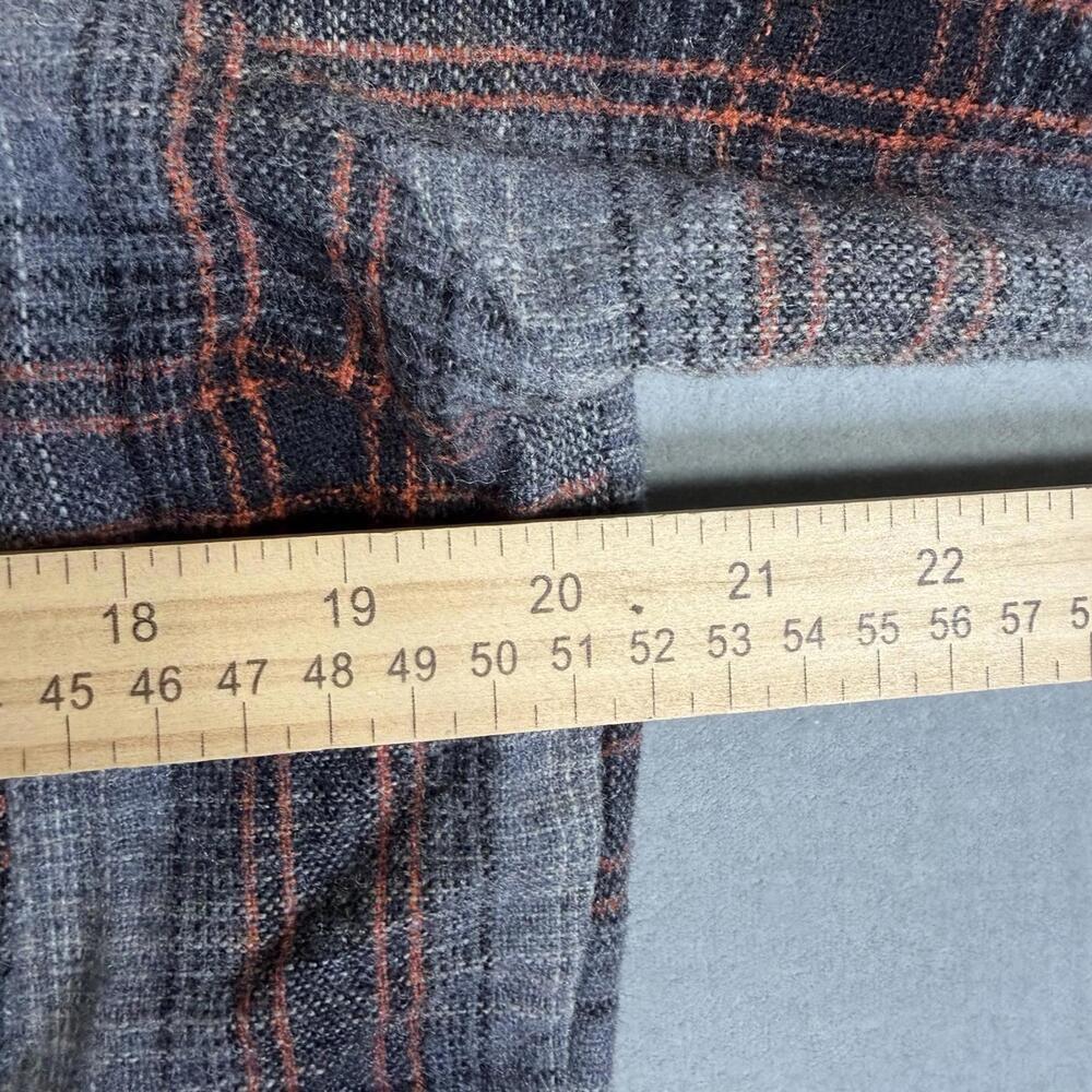 Vintage Champion Western Shirt Mens 16-34 Gray Plaid Pearl Snap Wool Cowboy 70s - Picture 5 of 6